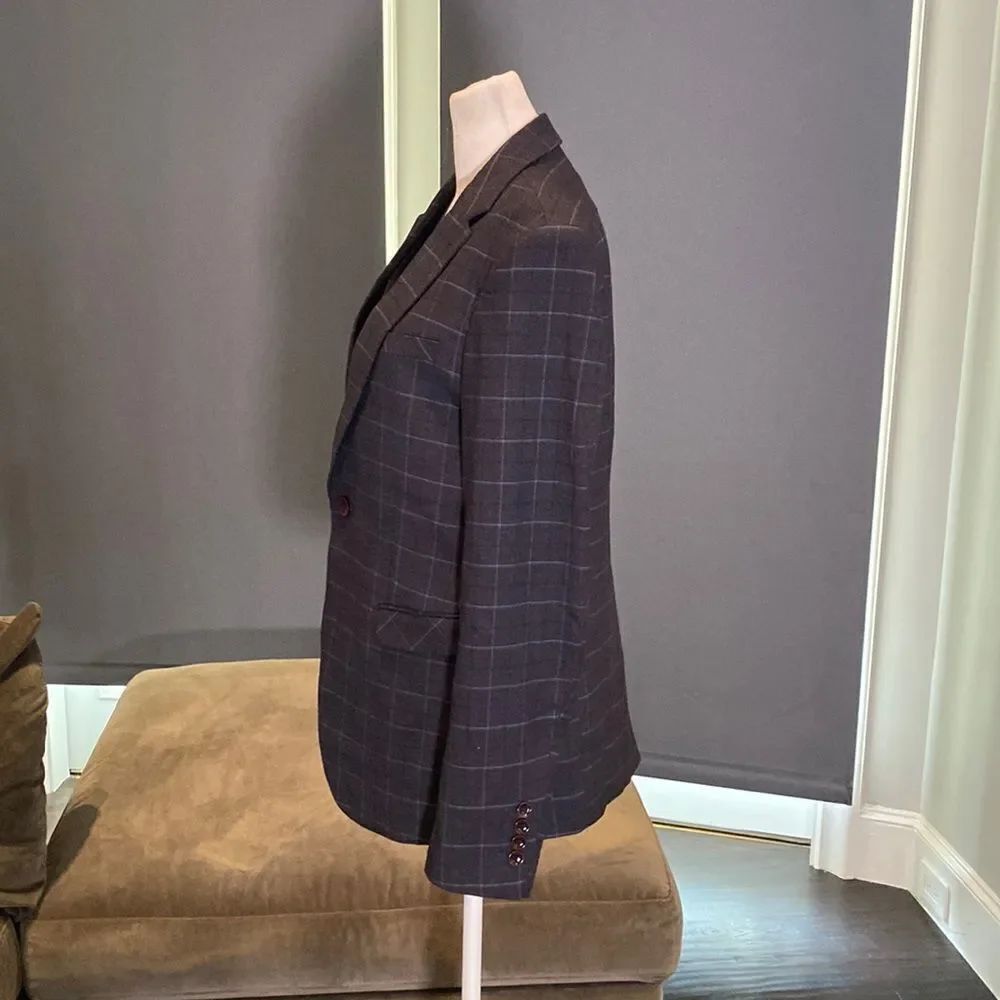 Men’s Plaid 3 Piece Suit One Button Closure Notched Lapel Jacket 34 Pants 32 NWT - Picture 3 of 14